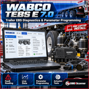 WABCO TEBS E 7.0 Diagnostic Software – Trailer EBS Diagnostics & Parameter Programming (One Laptop Install)