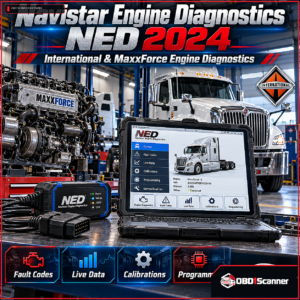 Navistar Engine Diagnostics (NED) 2024 – Advanced Diagnostic Software for International & MaxxForce Engines (One Laptop install)