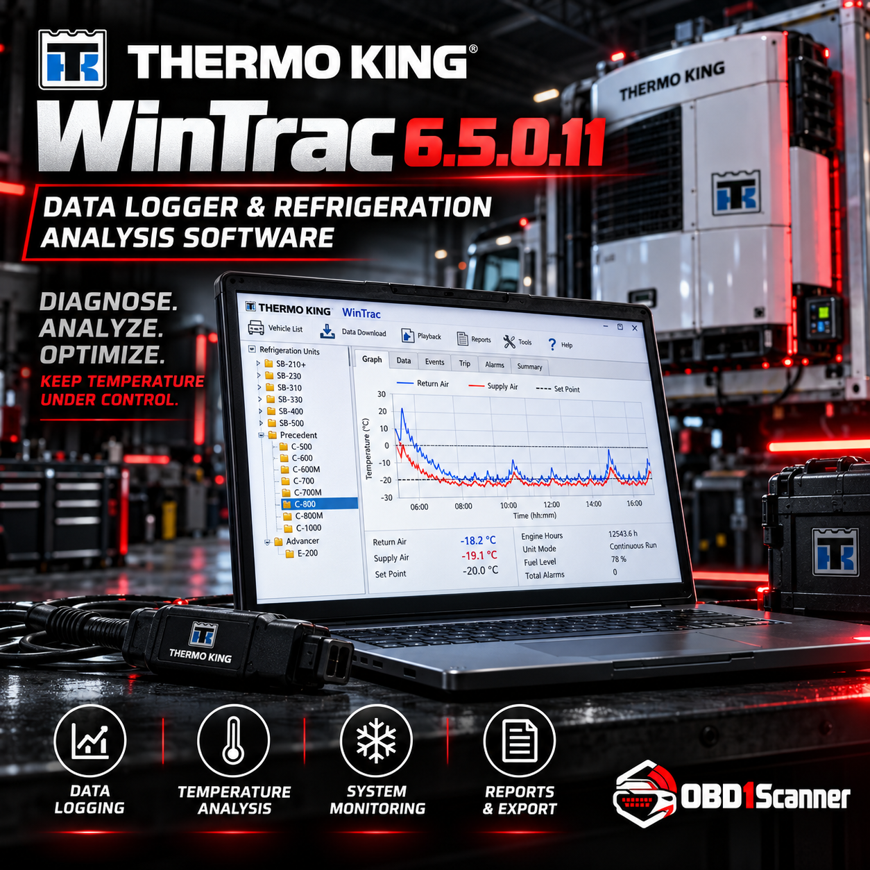 Thermo King WinTrac 6.5.0.11 – Data Logger & Refrigeration Analysis Software