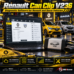 Renault Can Clip V236 Diagnostic Software for Renault and Dacia Vehicles